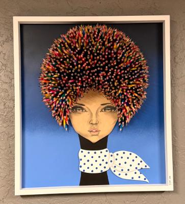 Blue Dots (24x28 inches)