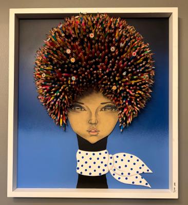 Blue Dots (24x28 inches)